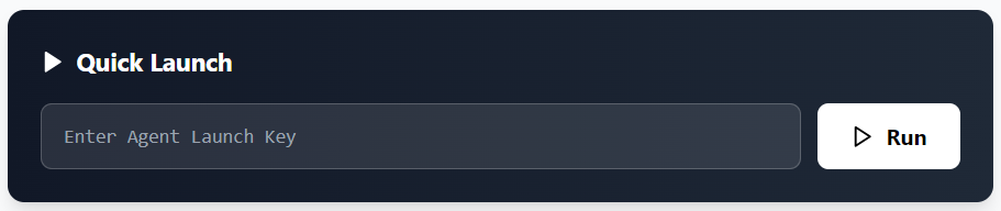 Quick Launch Input Field