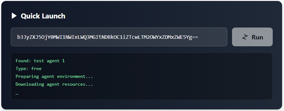Dashboard Quick Launch